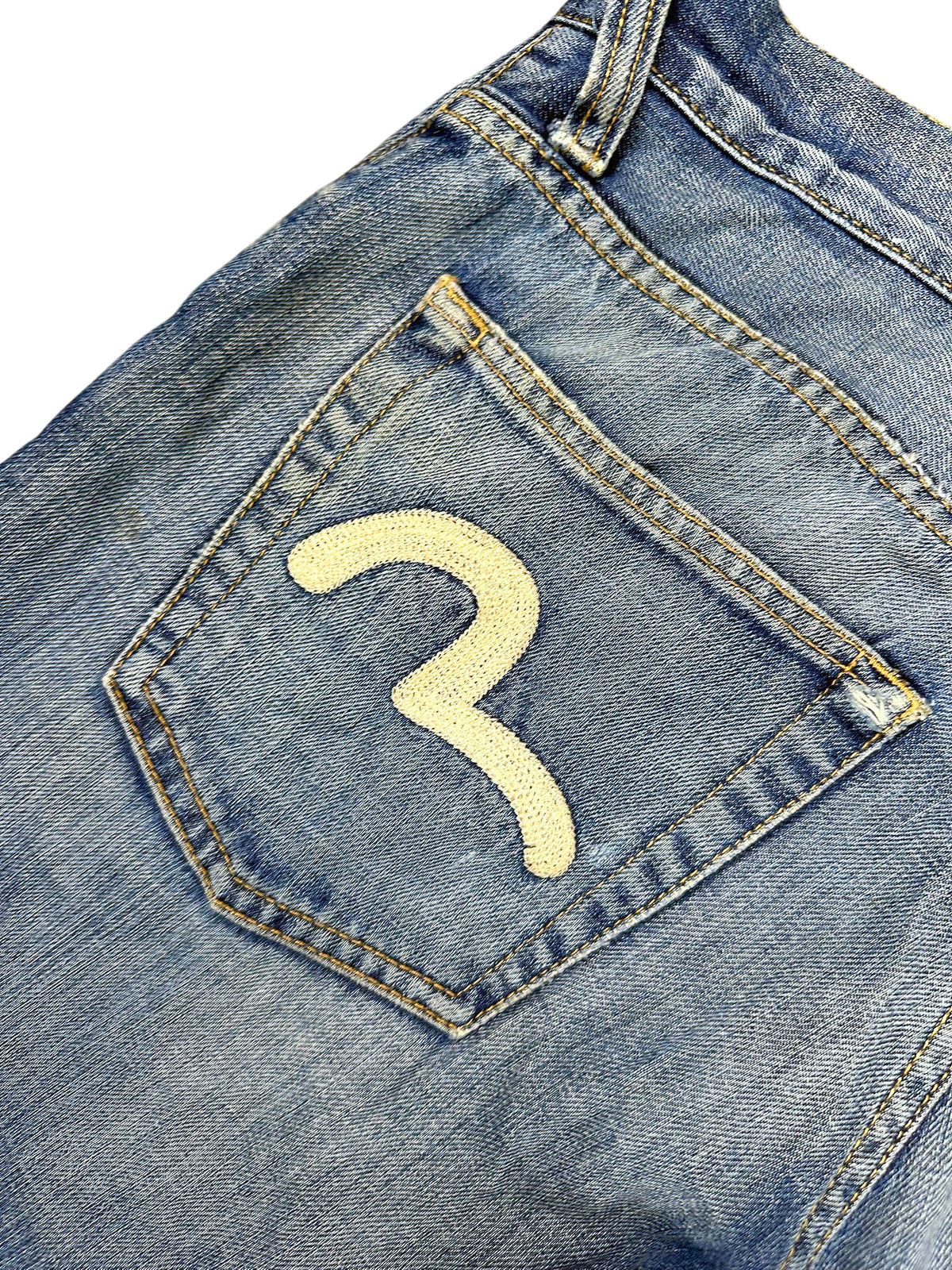 Vintage Evisu Y2K Flared Jeans (L) – Detailaufnahme 4