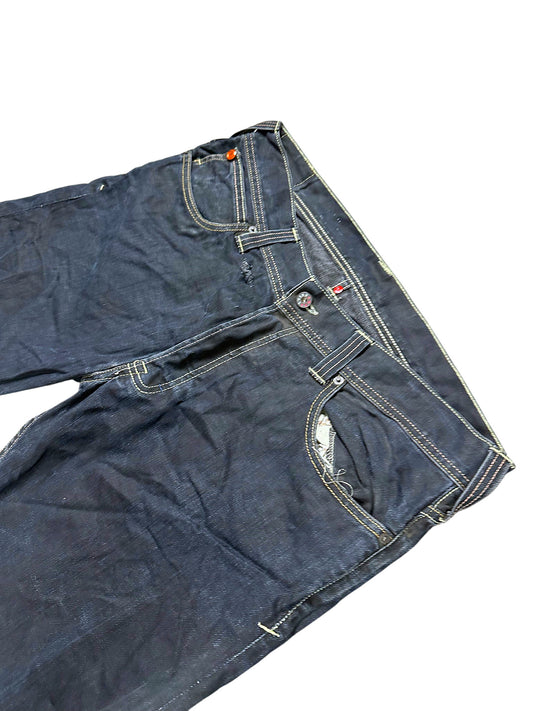 Vintage Evisu Y2K Flared Jeans (XL) – Detailaufnahme 1