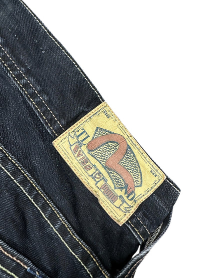 Vintage Evisu Y2K Flared Jeans (XL) – Detailaufnahme 3