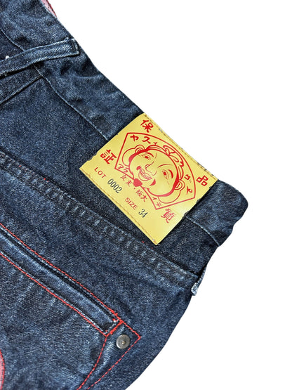 Vintage Evisu Y2K Baggy Jeans (XL) – Detailaufnahme 3
