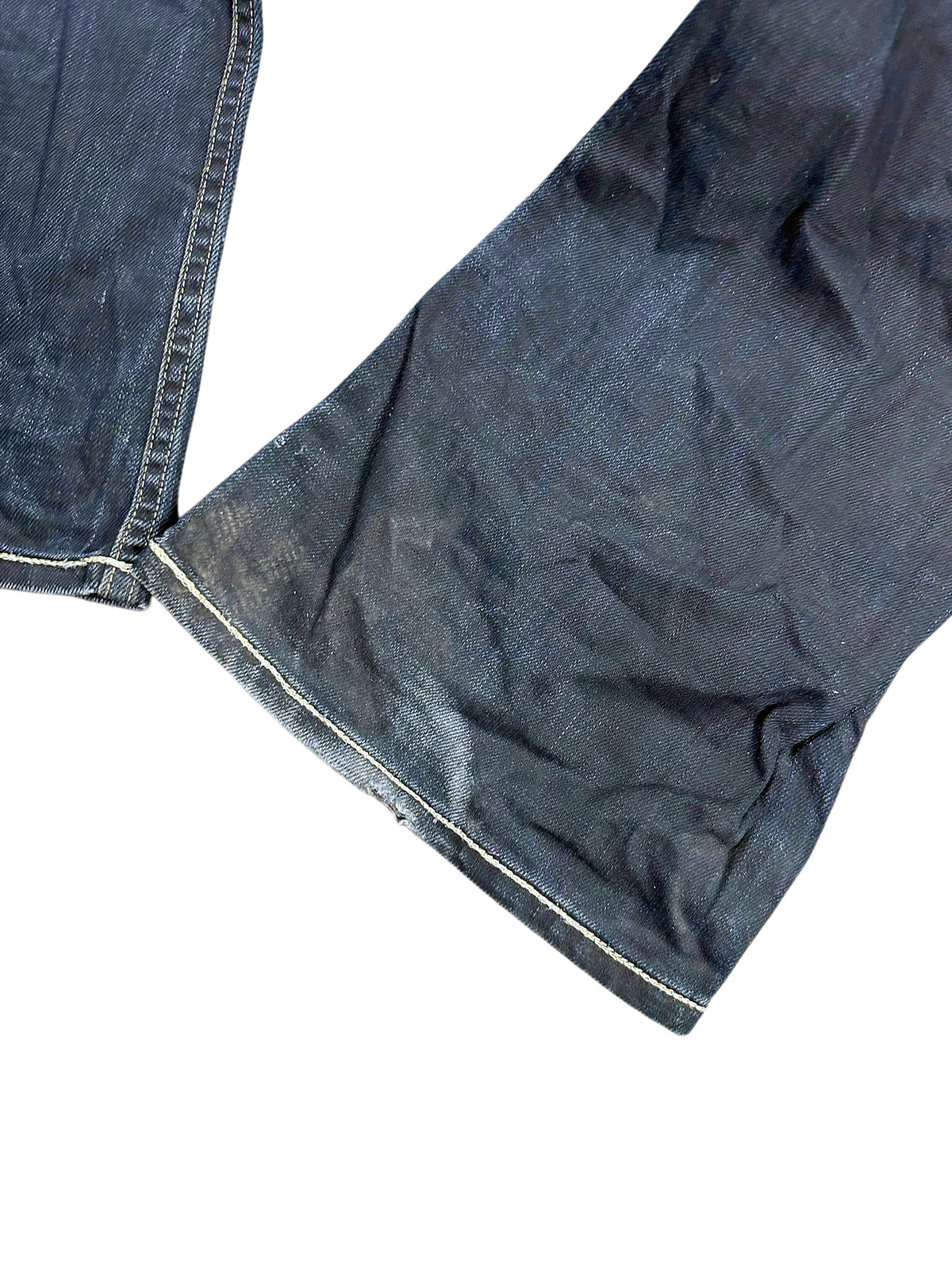 Vintage Evisu Y2K Flared Jeans (XL) – Detailaufnahme 4