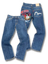 Vintage Evisu Japan Style Y2K Straight Leg Jeans (M) – Vorder- und Rückansicht
