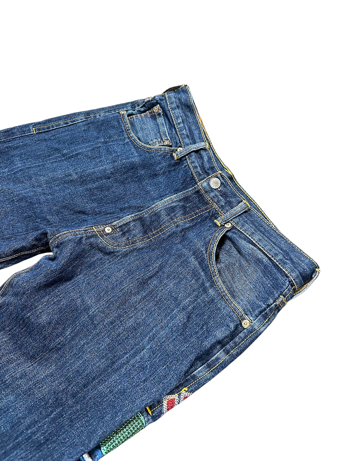 Vintage Evisu Japan Style Y2K Straight Leg Jeans (M) – Detailaufnahme 1
