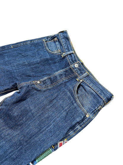 Vintage Evisu Japan Style Y2K Straight Leg Jeans (M) – Detailaufnahme 1