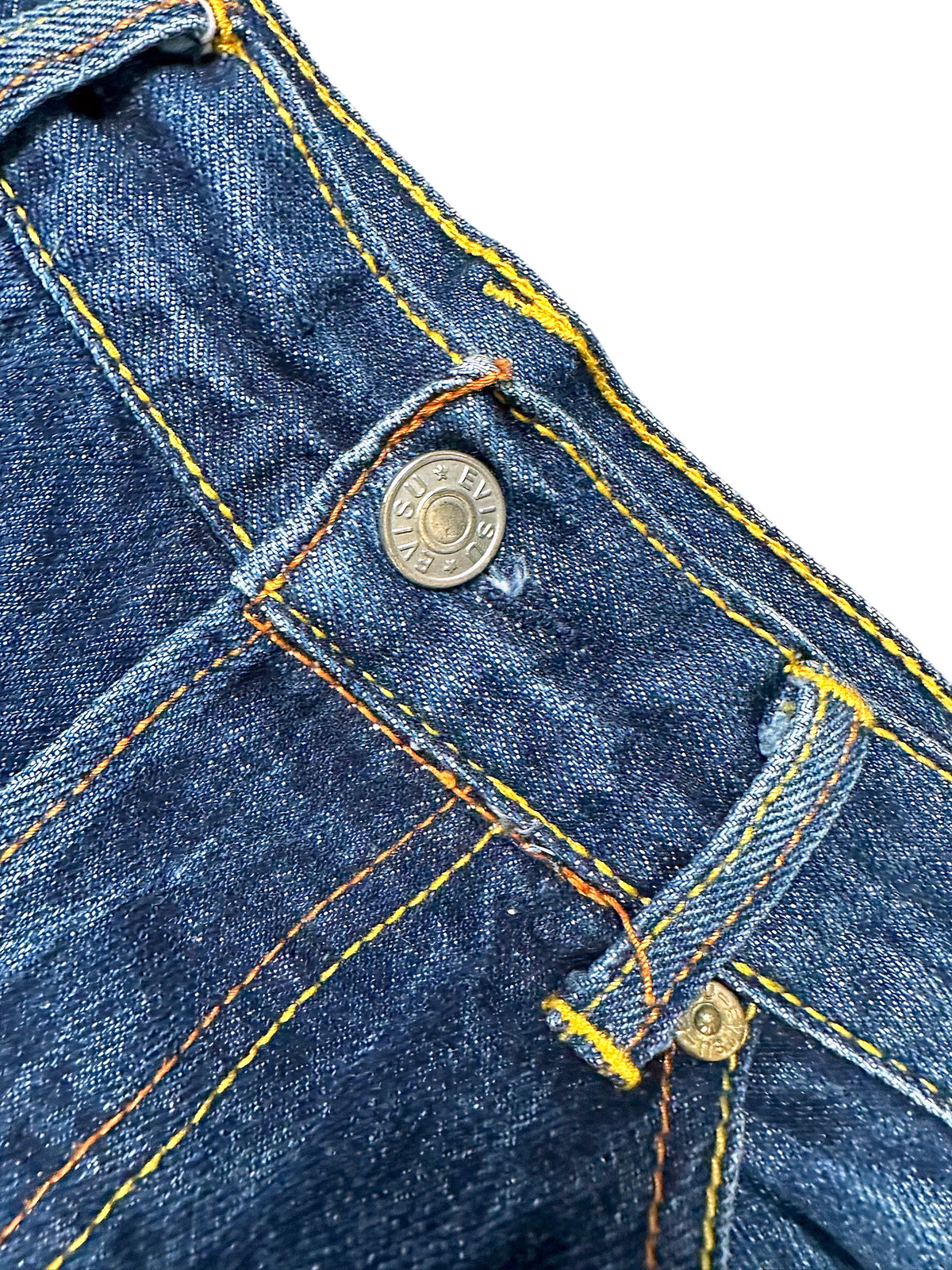 Vintage Evisu Japan Style Y2K Straight Leg Jeans (M) – Detailaufnahme 2