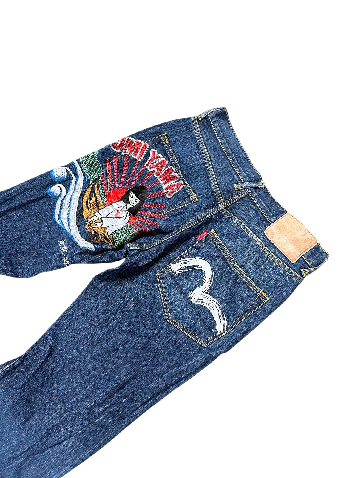 Vintage Evisu Japan Style Y2K Straight Leg Jeans (M) – Detailaufnahme 3