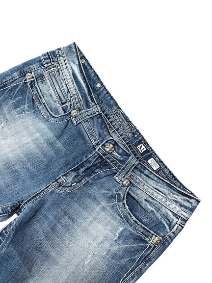 Vintage Miss Me Y2K Low Waist Bootcut / Flared Damenjeans (L)