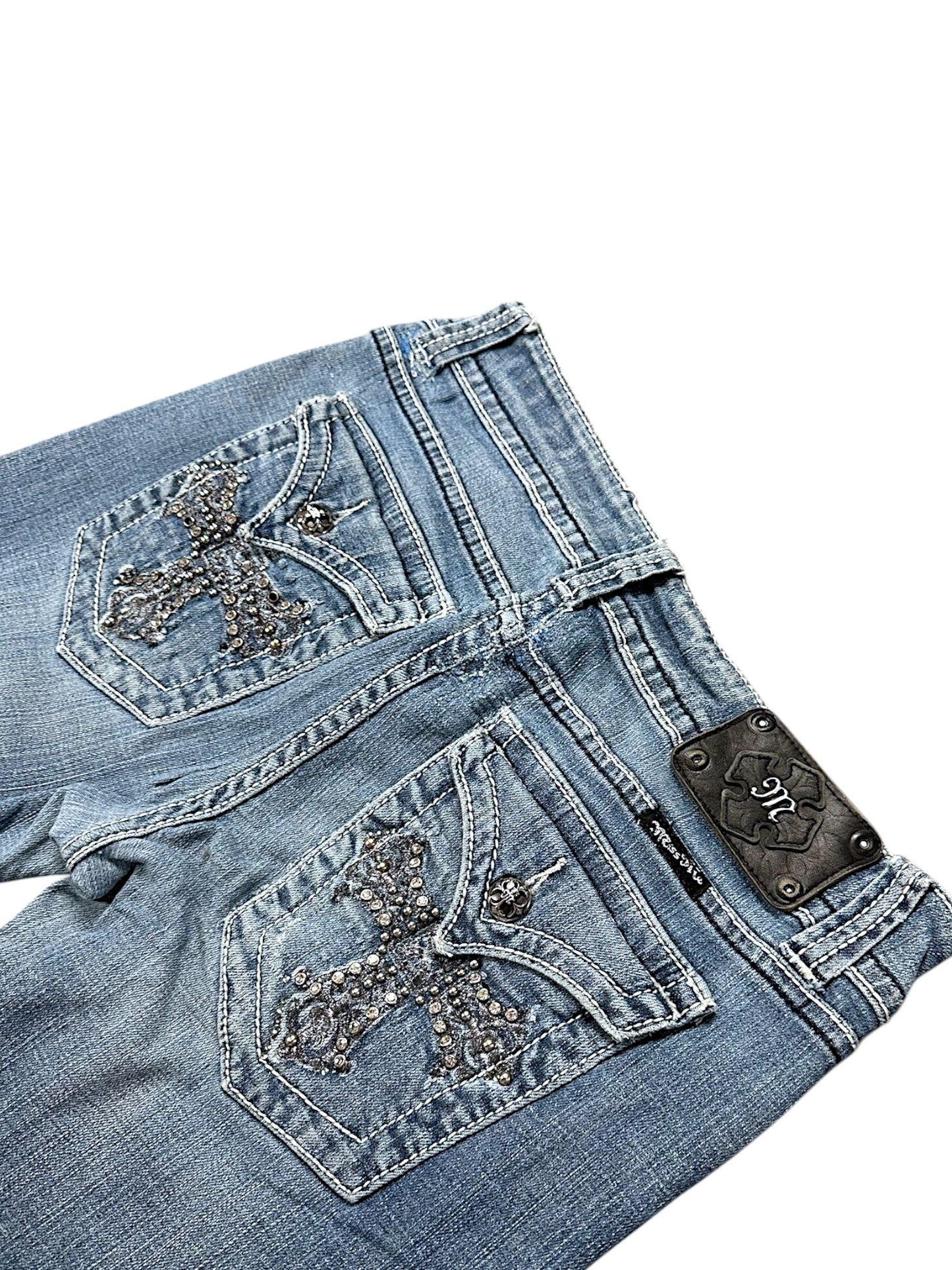 Vintage Miss Me Y2K Low Waist Bootcut / Flared Damenjeans (M)