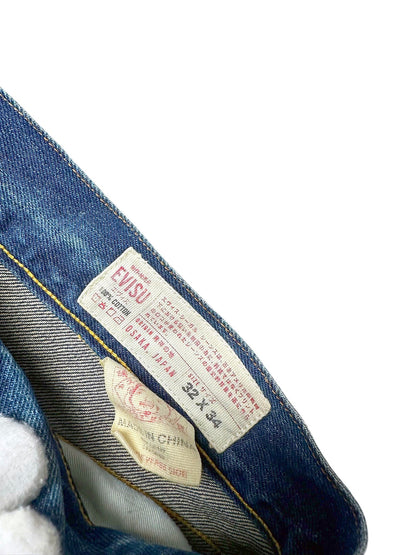 Vintage Evisu Y2K Straight Leg Jeans (M) – Detailaufnahme 3