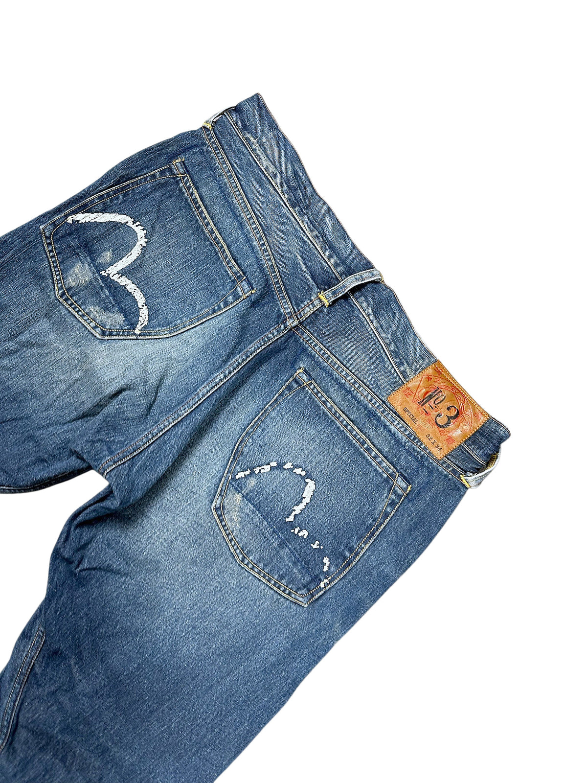 Vintage Evisu Y2K Straight Leg Jeans (M) – Detailaufnahme 4