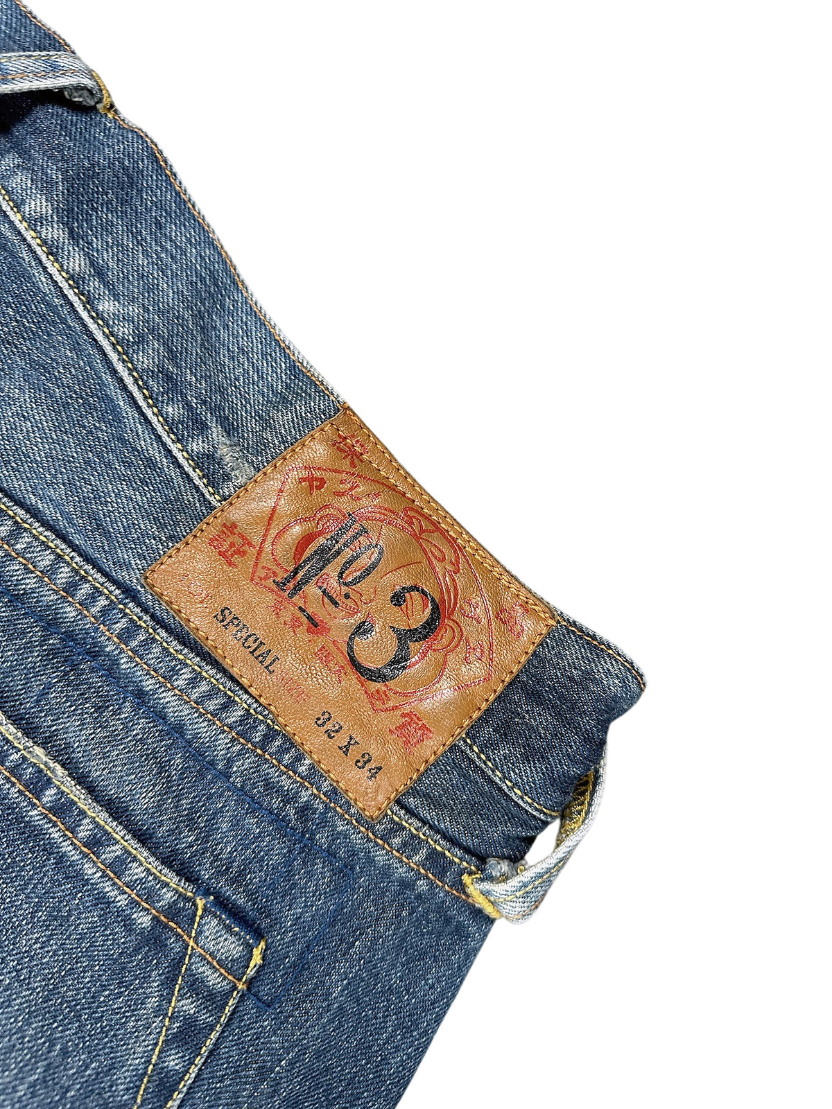 Vintage Evisu Y2K Straight Leg Jeans (M) – Detailaufnahme 5