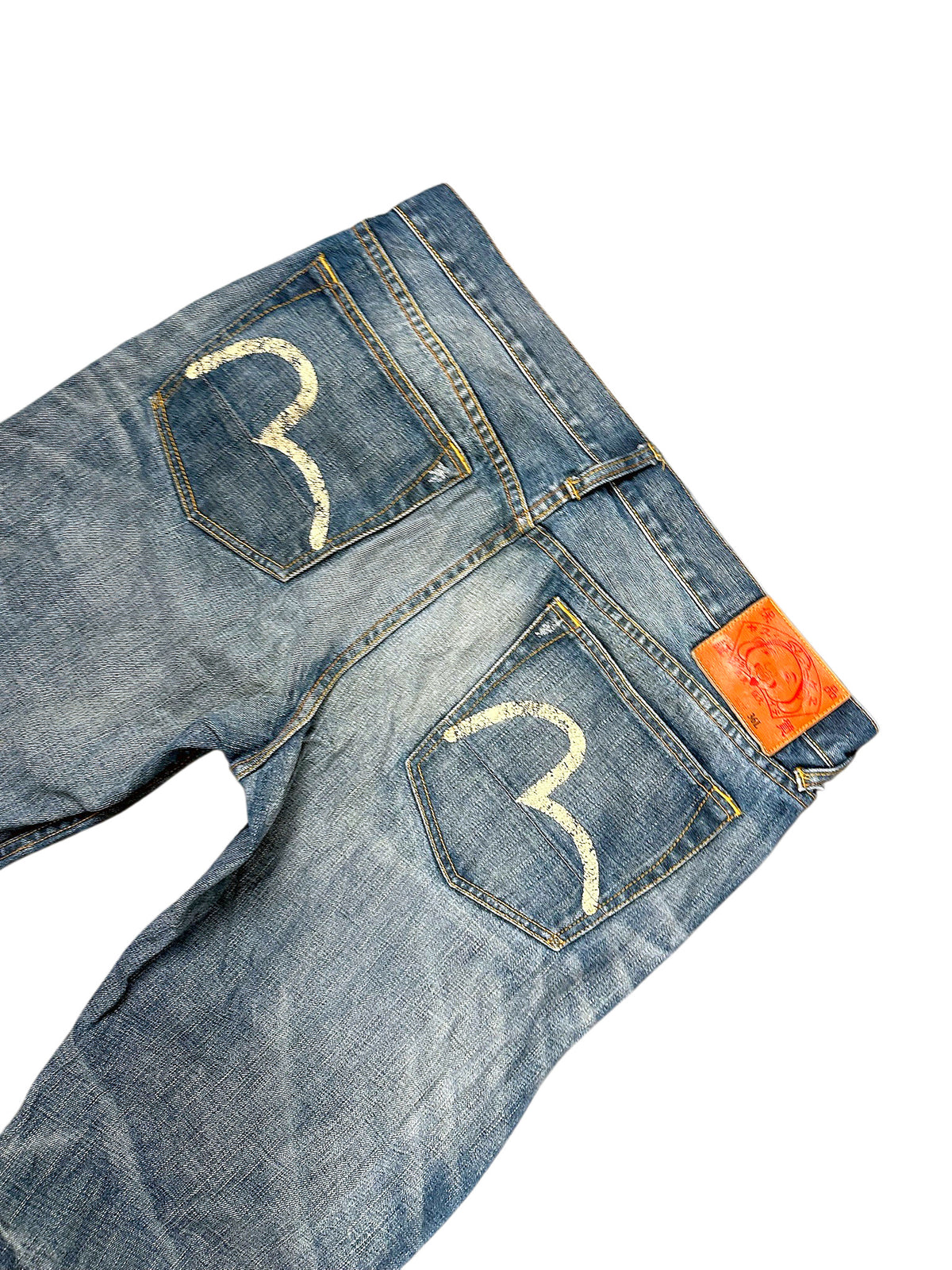 Vintage Evisu Y2K Baggy Jeans (L) – Detailaufnahme 3