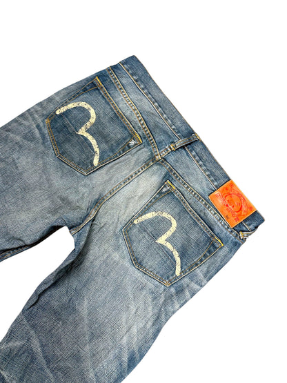 Vintage Evisu Y2K Baggy Jeans (L) – Detailaufnahme 3