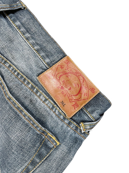 Vintage Evisu Y2K Baggy Jeans (L) – Detailaufnahme 4