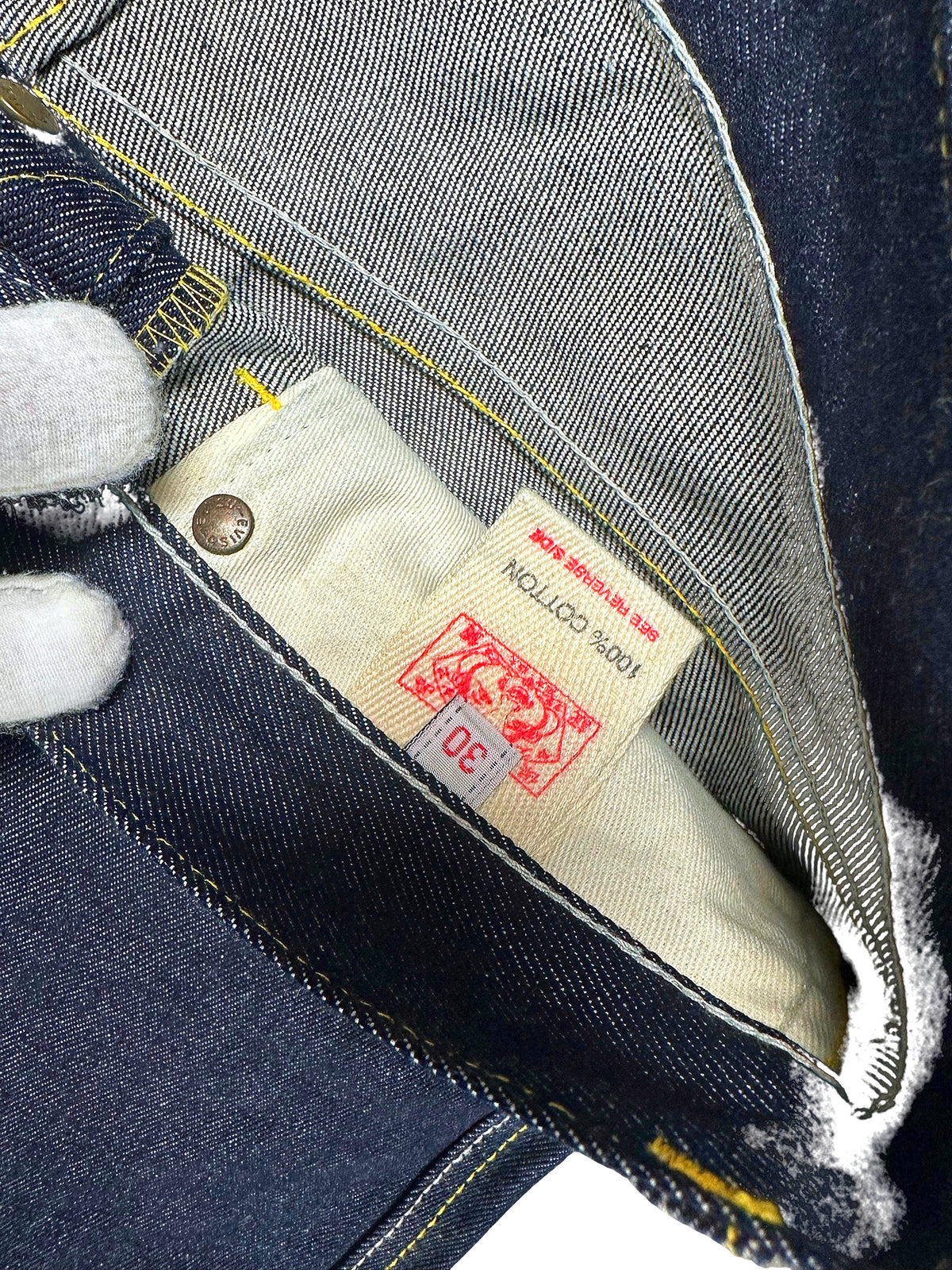 Vintage Evisu Y2K Straight Leg Jeans (XL) – Detailaufnahme 2