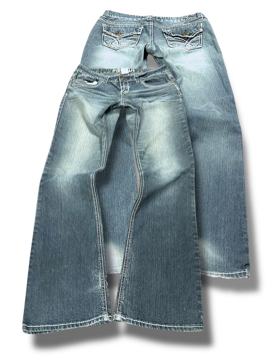 Vintage Hydraulic Y2K Low Waist Bootcut / Flared Damenjeans (M)