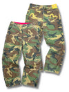 Vintage Evisu Y2K Baggy Cargohose (S) – Vorder- und Rückansicht