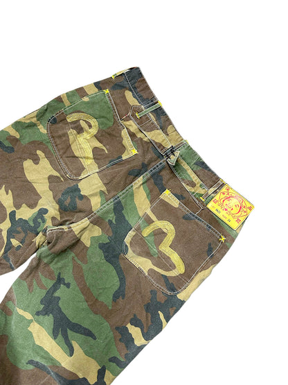 Vintage Evisu Y2K Baggy Cargohose (S) – Detailaufnahme 2