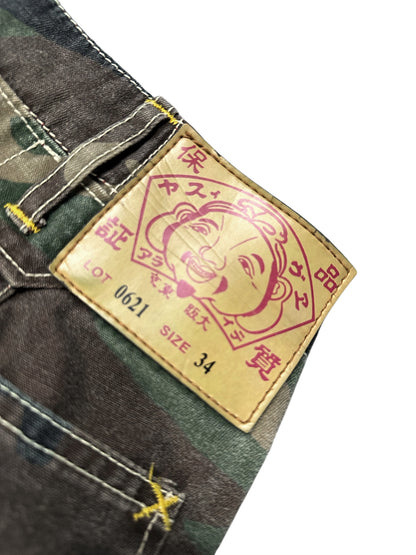 Vintage Evisu Y2K Baggy Cargohose (S) – Detailaufnahme 3