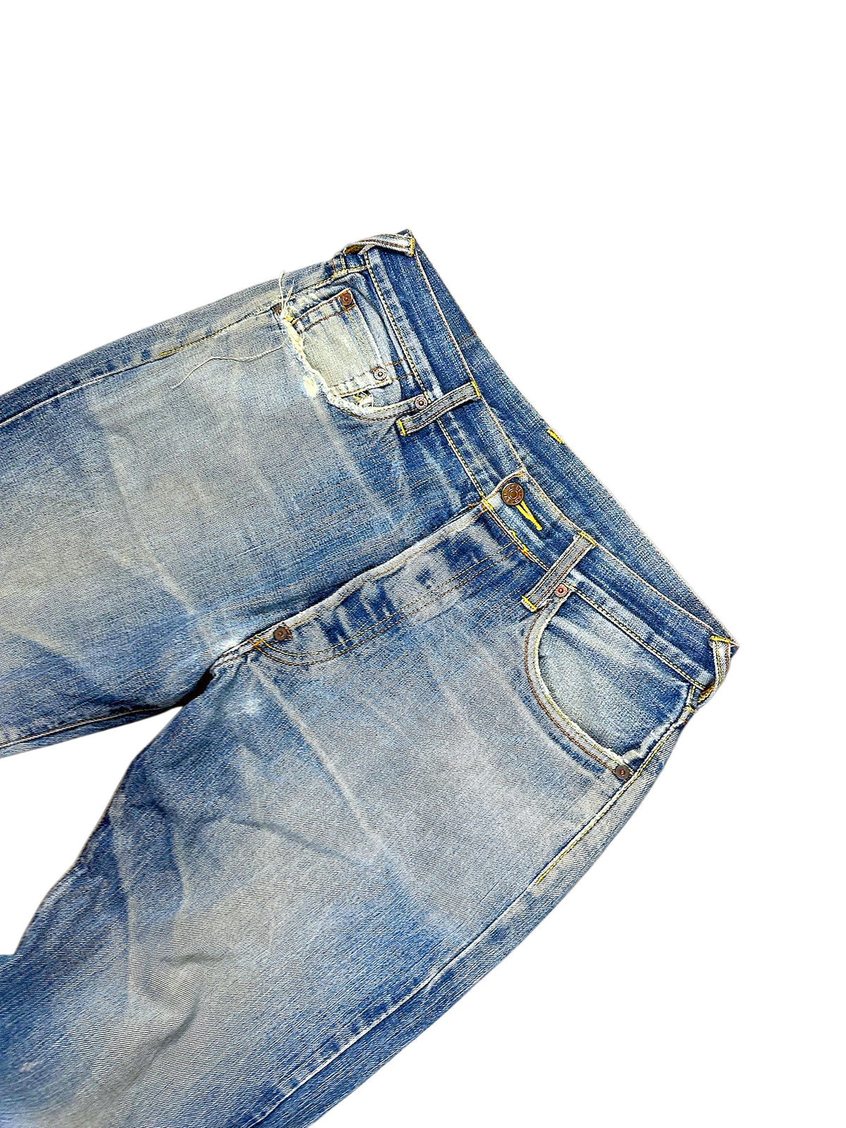Vintage Evisu Y2K Baggy Jeans (S) – Detailaufnahme 1
