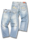Vintage Evisu Y2K Baggy Jeans (S) – Vorder- und Rückansicht