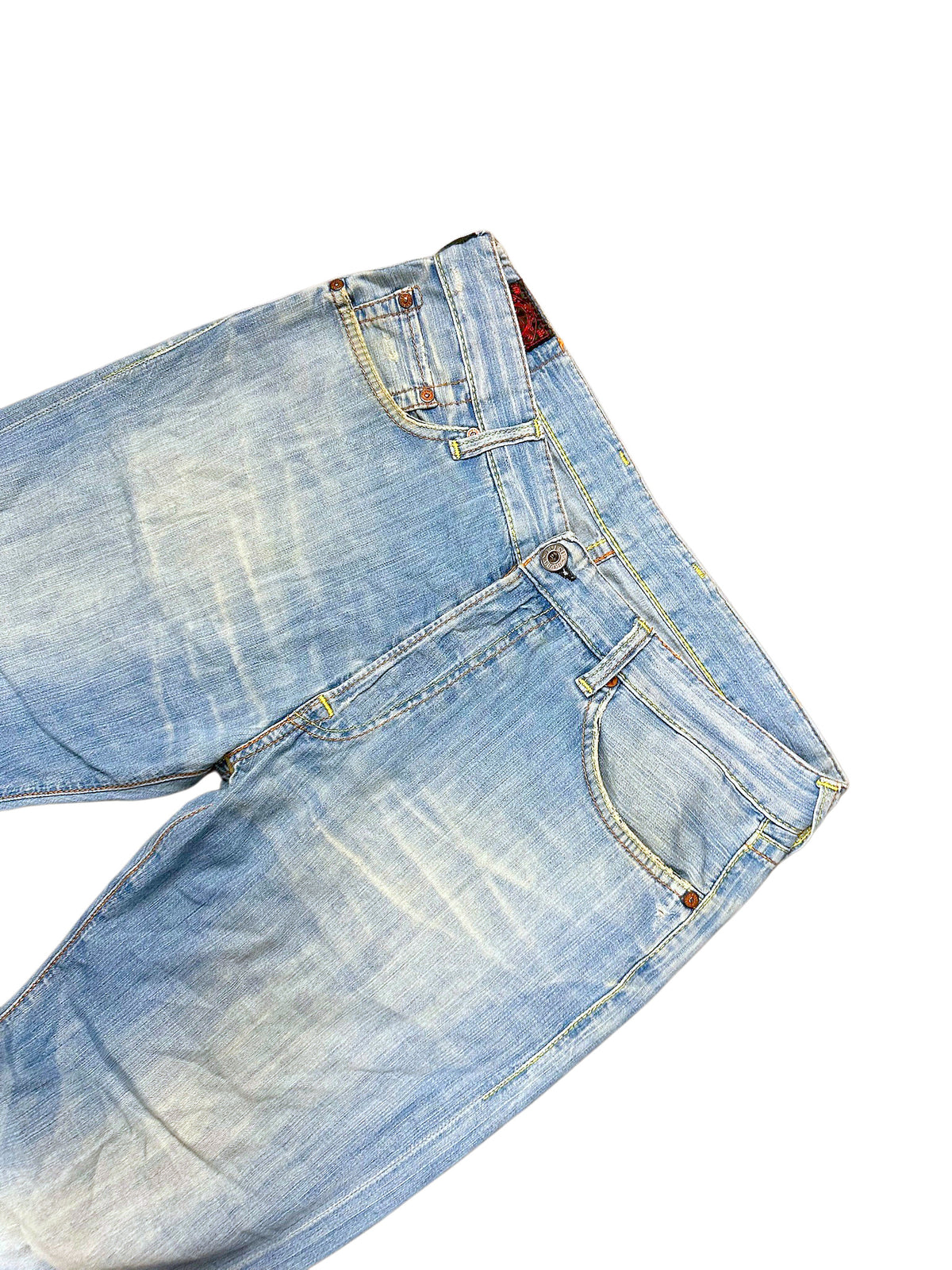 Vintage Evisu Y2K Baggy Jeans (S) – Detailaufnahme 1