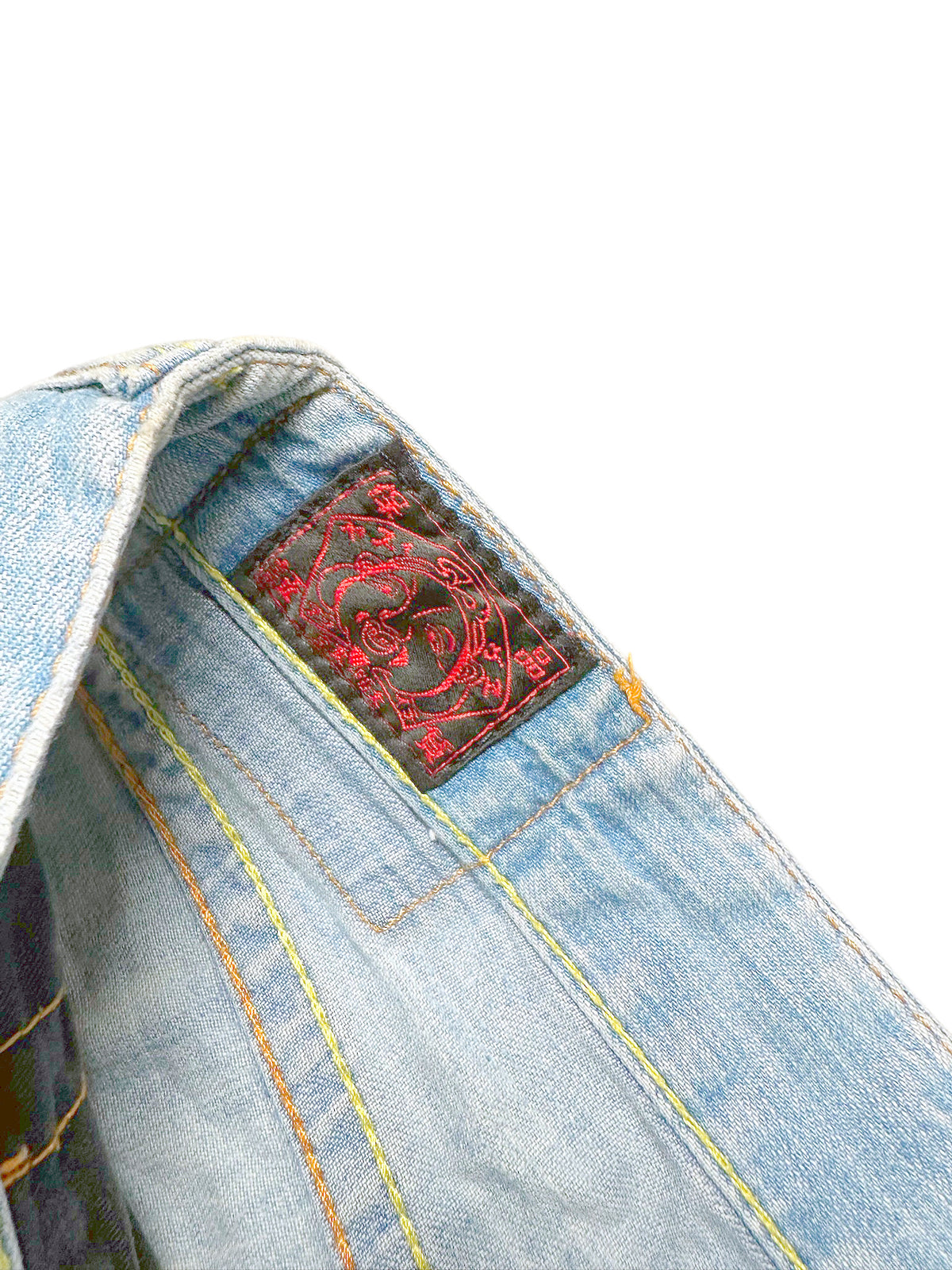 Vintage Evisu Y2K Baggy Jeans (S) – Detailaufnahme 2