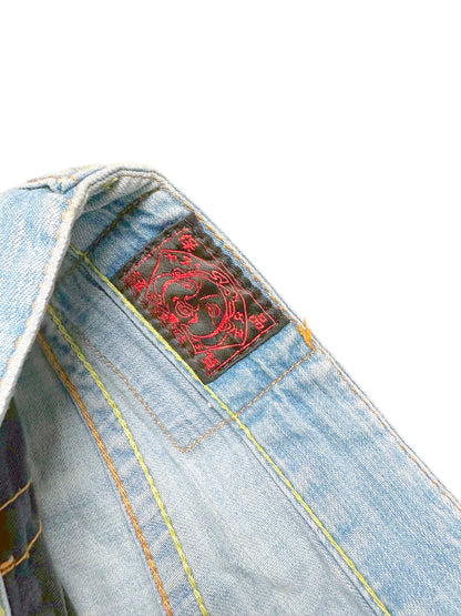 Vintage Evisu Y2K Baggy Jeans (S) – Detailaufnahme 2