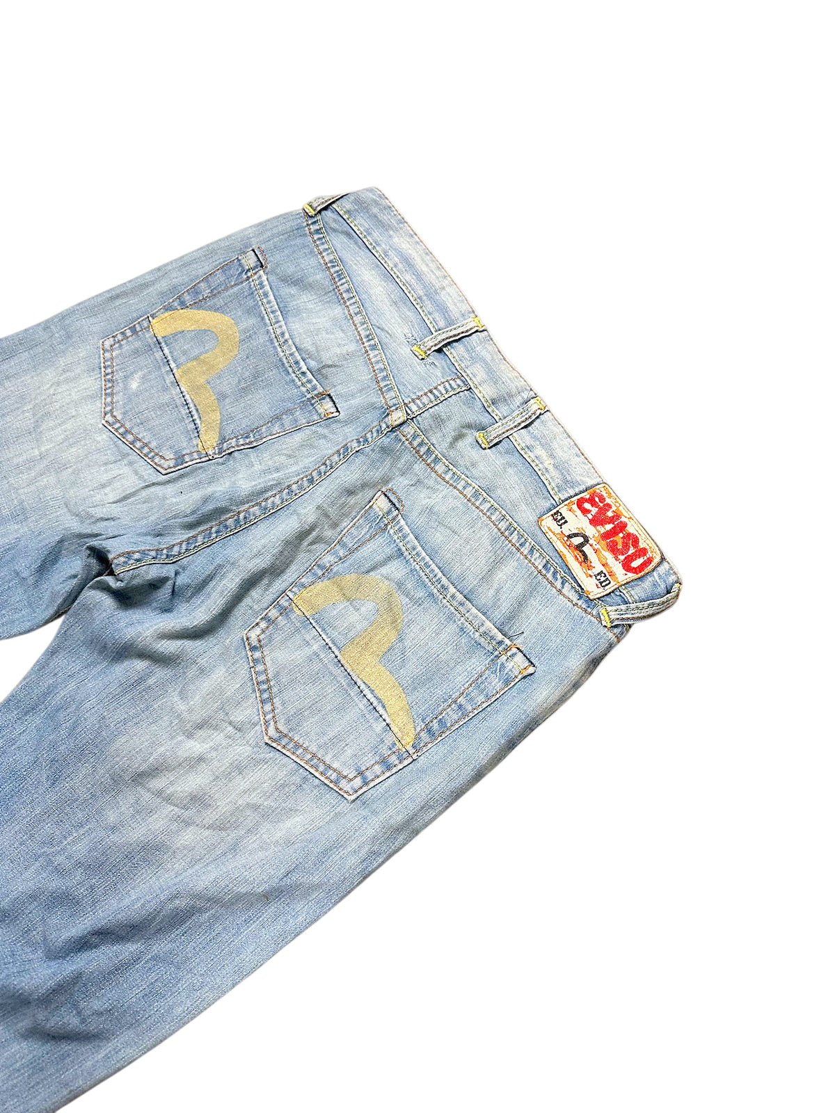 Vintage Evisu Y2K Baggy Jeans (S) – Detailaufnahme 3