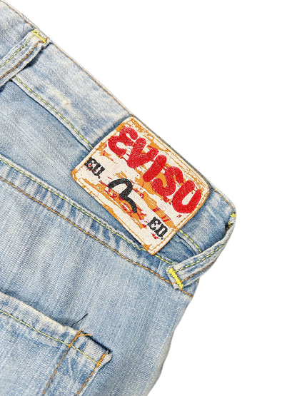 Vintage Evisu Y2K Baggy Jeans (S) – Detailaufnahme 4