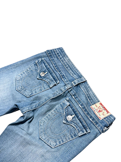 Vintage True Religion Y2K Low Waist Flared Damenjeans (L)