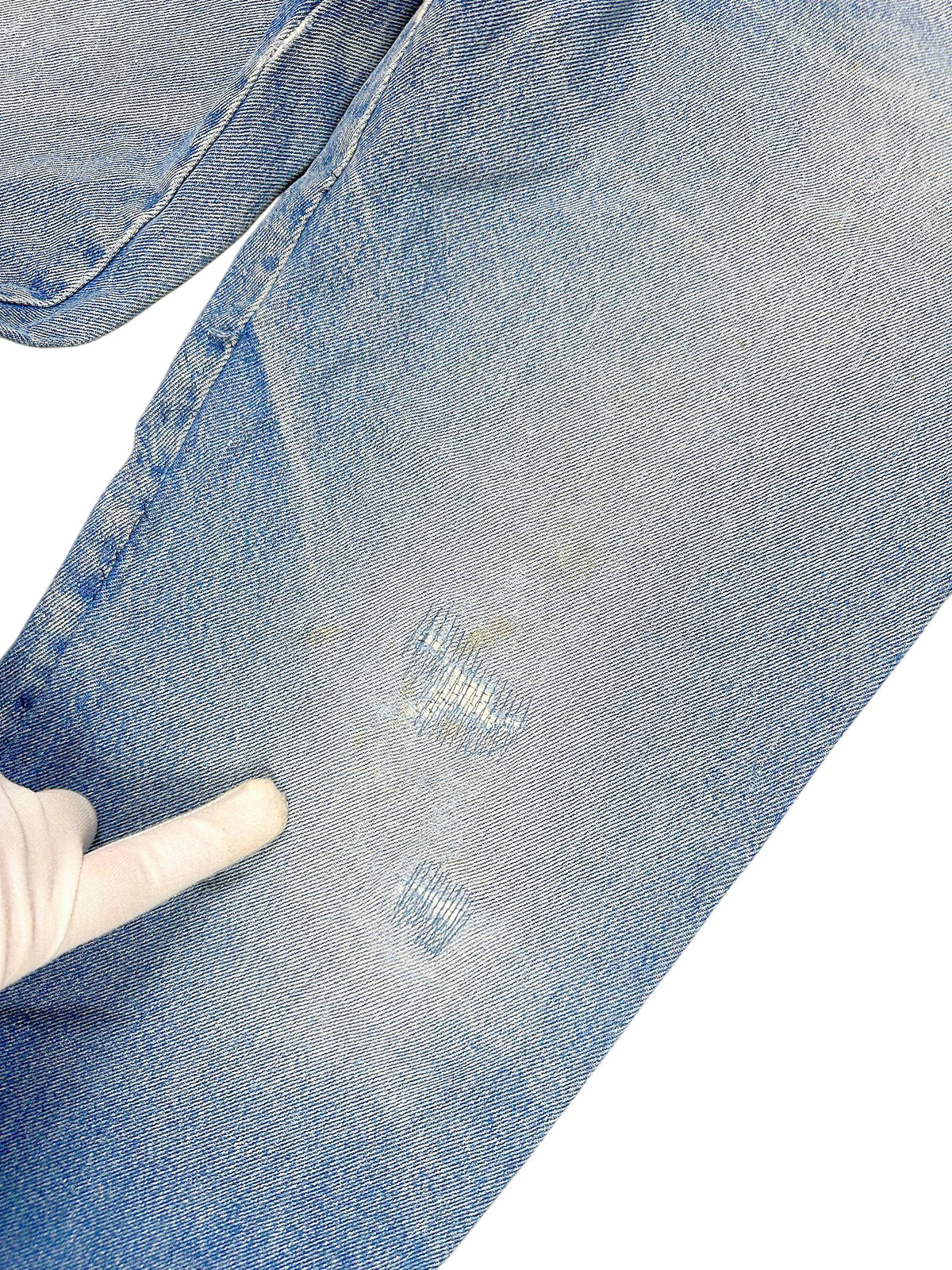 Vintage Armani Y2K Straight Leg Jeans (L) – Detailaufnahme 2