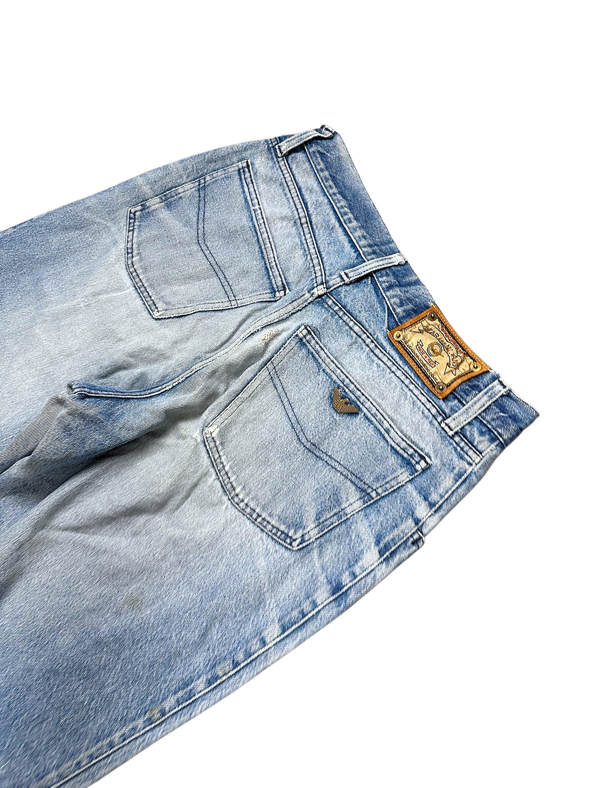 Vintage Armani Y2K Straight Leg Jeans (L) – Detailaufnahme 3