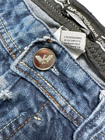 Vintage Emporio Armani Y2K Straight Leg Jeans (M) – Detailaufnahme 1