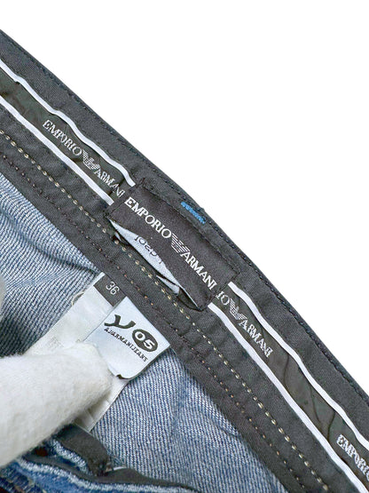 Vintage Emporio Armani Y2K Straight Leg Jeans (M) – Detailaufnahme 2