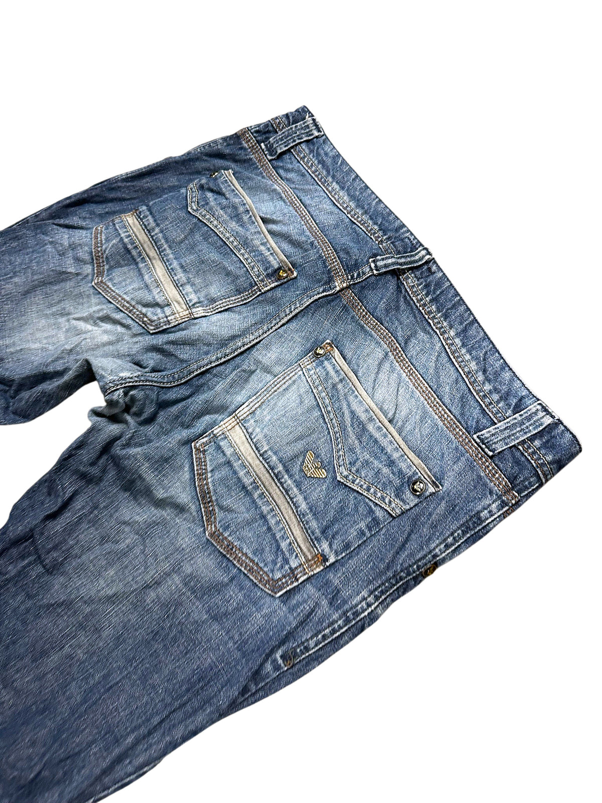 Vintage Emporio Armani Y2K Straight Leg Jeans (M) – Detailaufnahme 4
