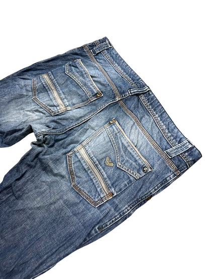 Vintage Emporio Armani Y2K Straight Leg Jeans (M) – Detailaufnahme 4