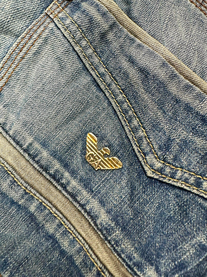 Vintage Emporio Armani Y2K Straight Leg Jeans (M) – Detailaufnahme 5