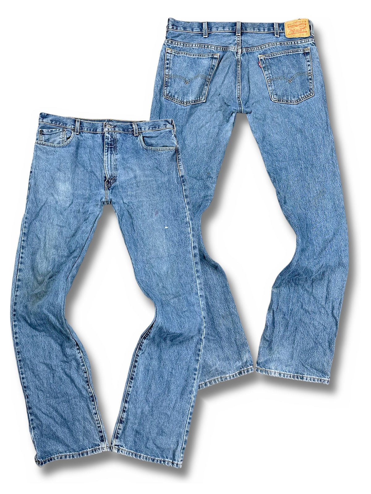 Vintage Levi’s Flared Jeans „517 Bootcut“ (XL) – Vorder- und Rückansicht