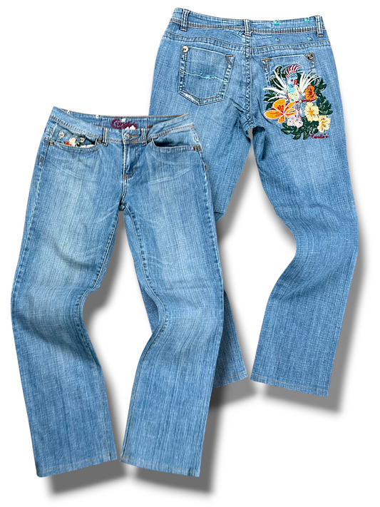 Vintage Japan Style Y2K Bootcut / Flared Damenjeans (M)