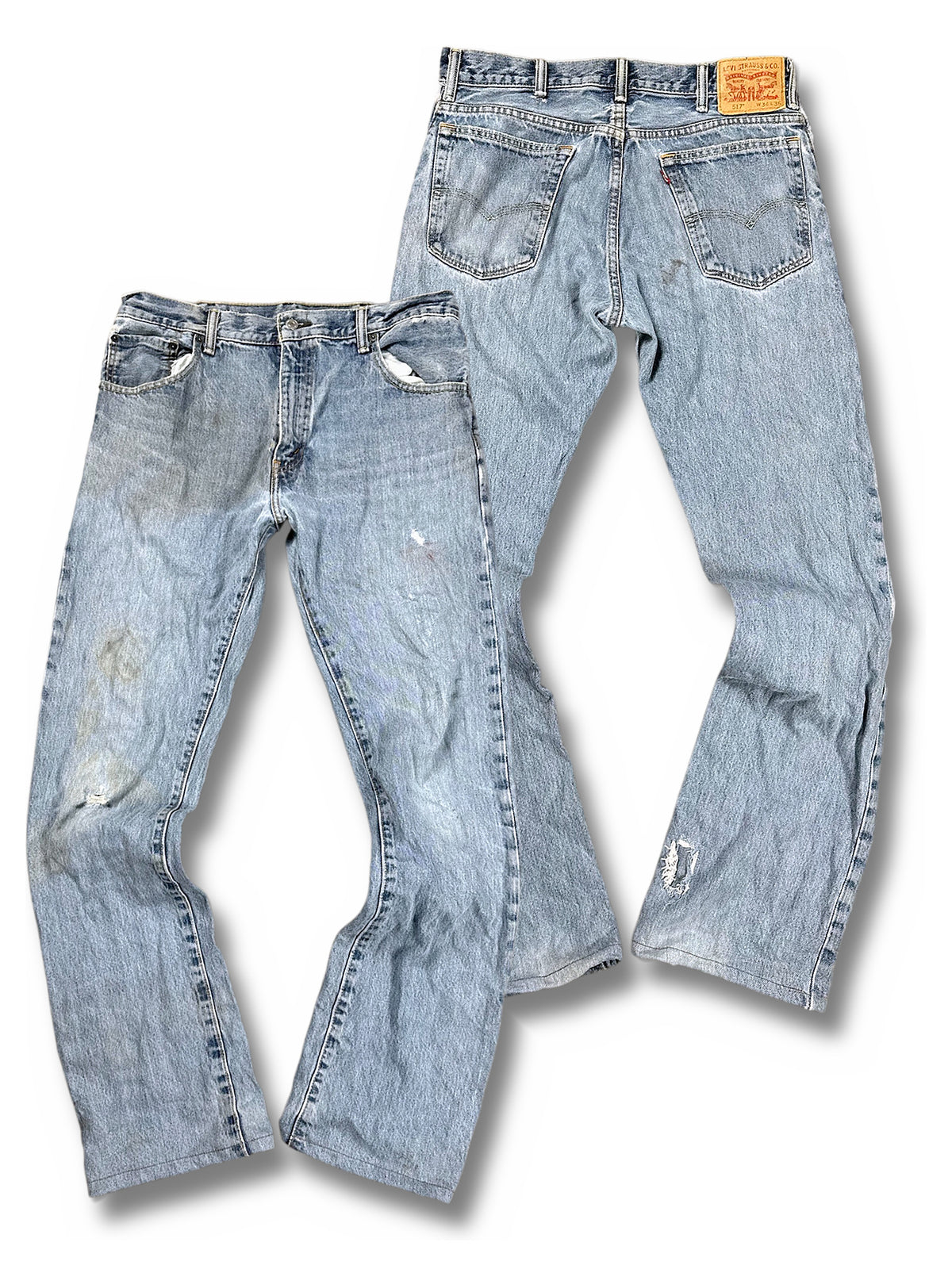Vintage Levi’s Flared Jeans „517 Bootcut“ (L) – Vorder- und Rückansicht