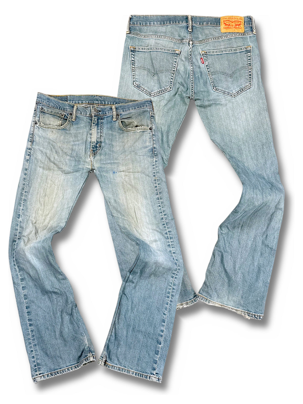 Vintage Levi’s Y2K Flared Jeans „527 Bootcut“ (S) – Vorder- und Rückansicht