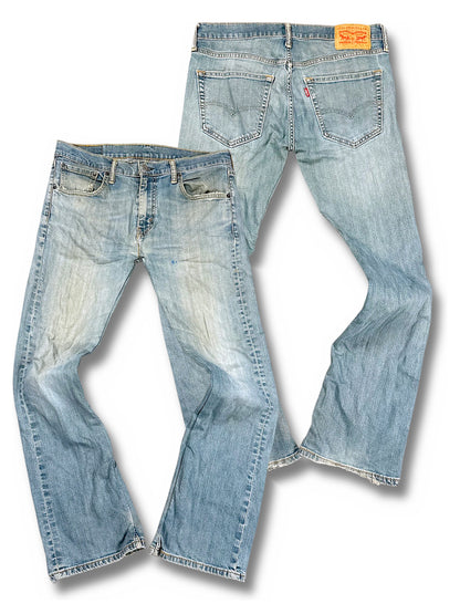 Vintage Levi’s Y2K Flared Jeans „527 Bootcut“ (S) – Vorder- und Rückansicht