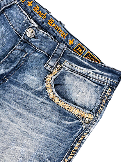 Vintage Rock Revival Y2K Straight Leg Jeans (S)