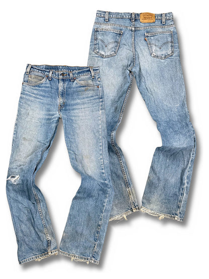 Vintage Levi’s Y2K Flared Jeans „517 Bootcut“ (L) – Vorder- und Rückansicht