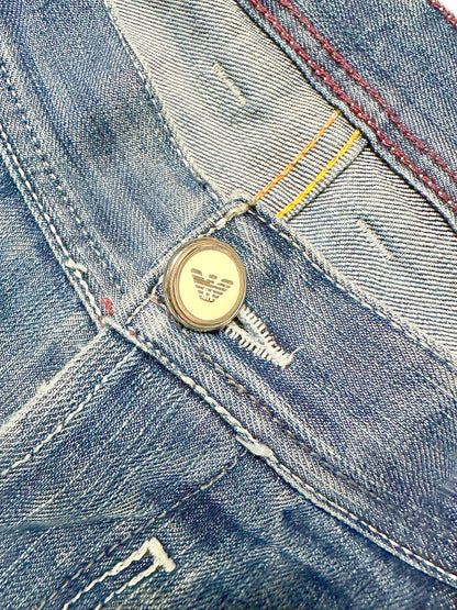 Vintage Armani Y2K Flared Jeans (L) – Detailaufnahme 2