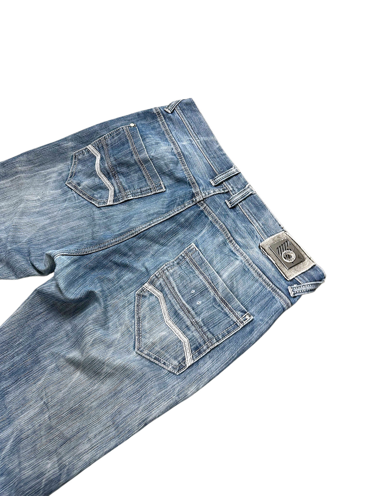 Vintage Armani Y2K Flared Jeans (L) – Detailaufnahme 3