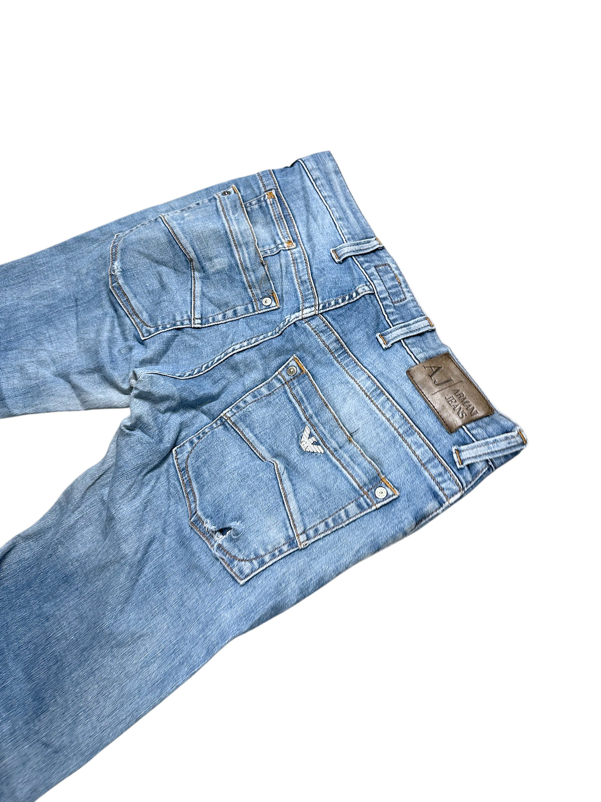 Vintage Armani Straight Leg Jeans (M) – Detailaufnahme 3