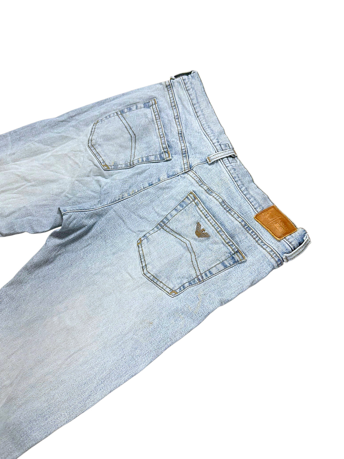 Vintage Armani Y2K Bootcut / Flared Damenjeans (XL) – Detailaufnahme 3