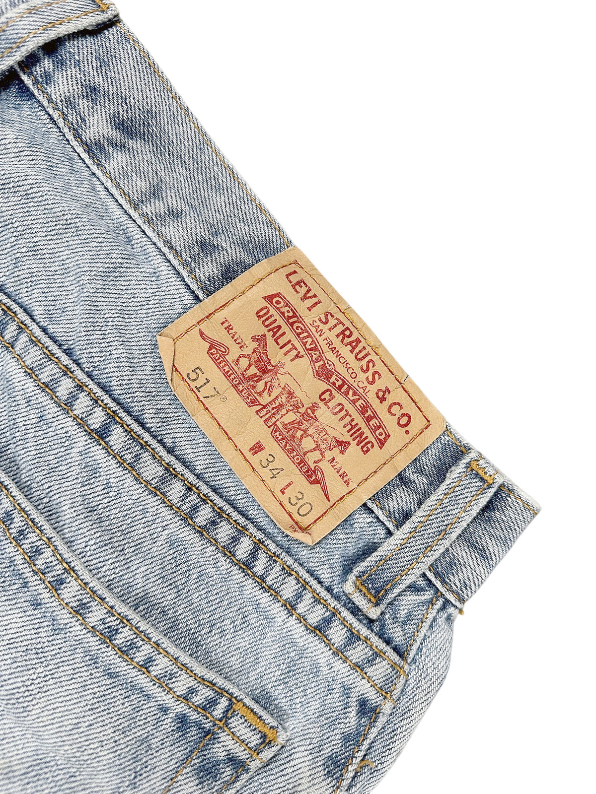 Vintage Levi’s Flared Jeans „517 Bootcut“ (S) – Detailaufnahme 4